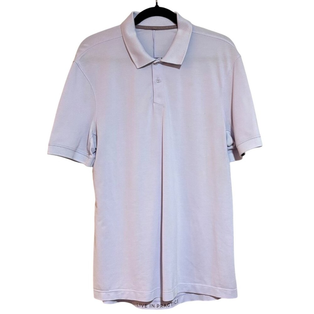 Men's Lavender Evolution Short Sleeve Polo by Lululemon Flawed